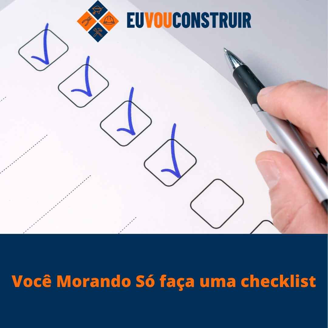 Você Morando Só faça uma checklist
