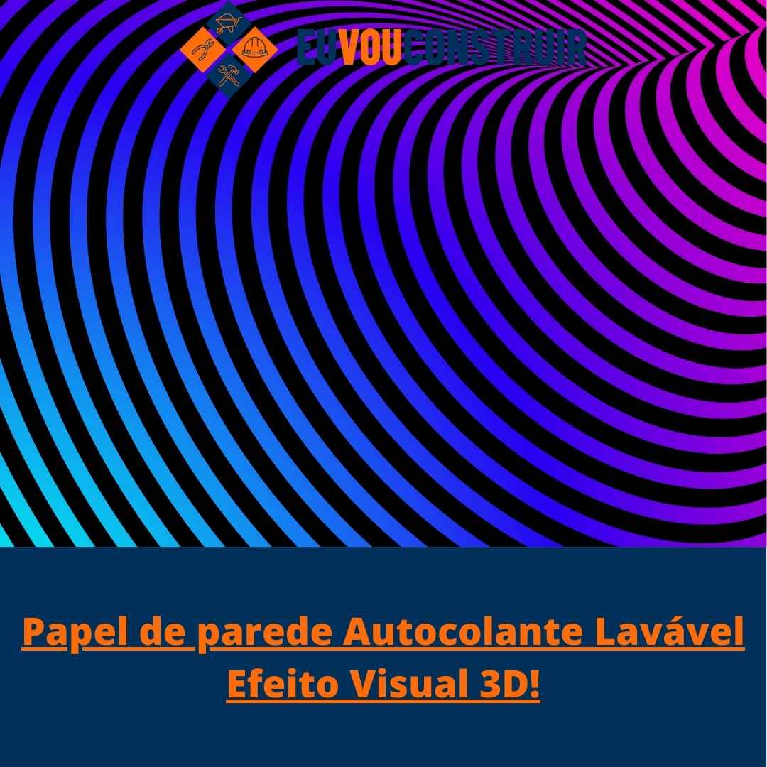 Papel de parede Autocolante Lavável Efeito Visual 3D!