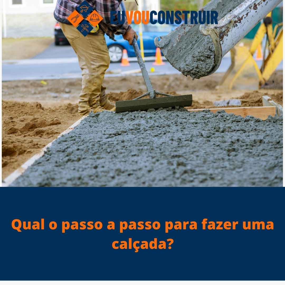 Qual o passo a passo para fazer uma calçada?