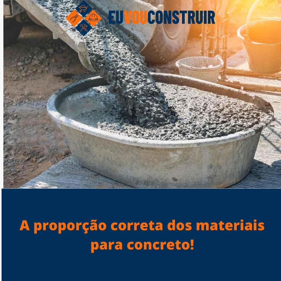 A proporção correta dos materiais para concreto!