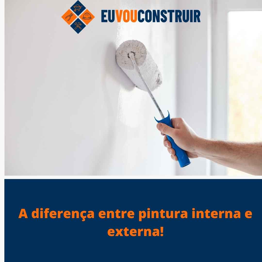 A diferença entre pintura interna e externa!