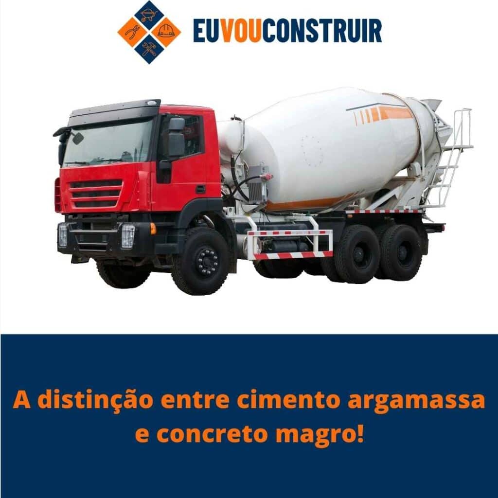 A distinção entre cimento argamassa e concreto magro!