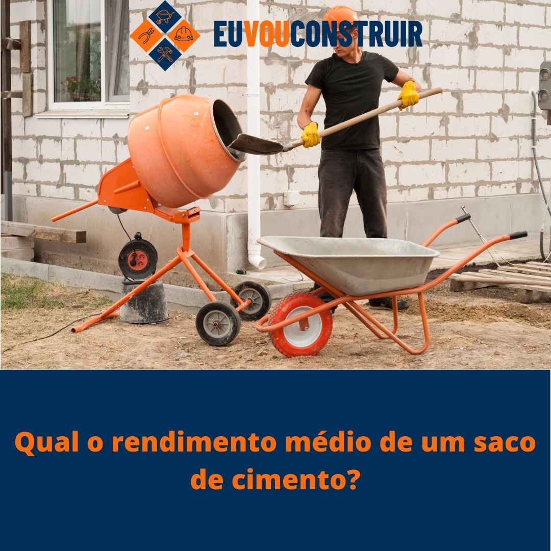 Qual o rendimento médio de um saco de cimento?